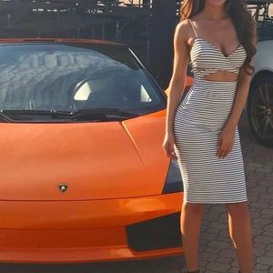 Nookie Striped Midi Bodycon 6 AUS - XS USA